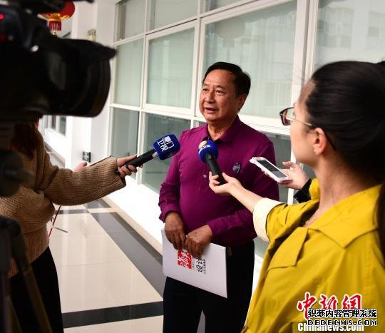 厦门市工业设计协会会长陈全志接受记者采访。供图